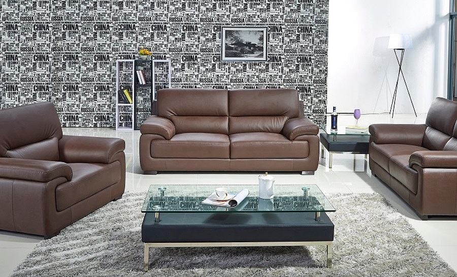 Mia Leather Sofa Lounge Set